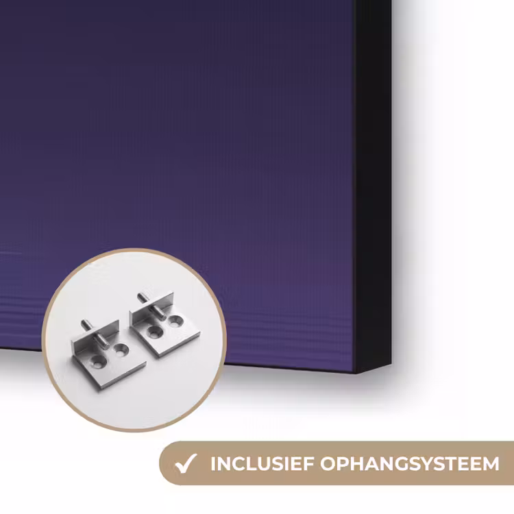 Donderwolk - Bliksemschicht - Licht - Blauw Textielframe zwart klein -USP_ophangsysteemNL
