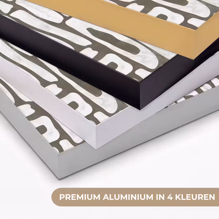 Donker - Wit - Abstract Textielframe zwart klein 947 -USP_kleurenNL