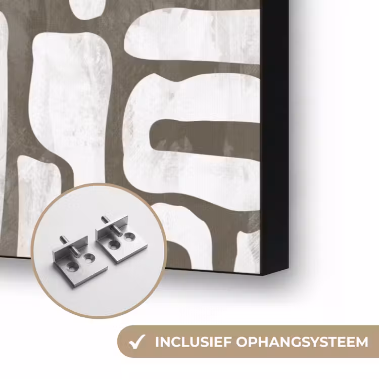 Donker - Wit - Abstract Textielframe zwart klein 947 -USP_ophangsysteemNL