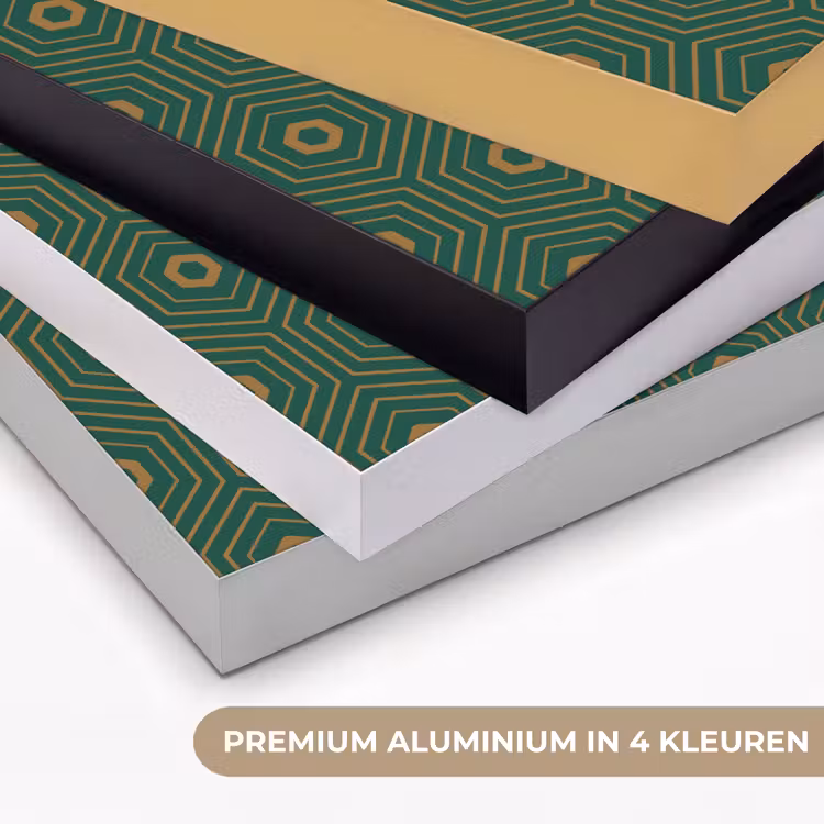 Donkergroen - Modern - Patroon - Goud Textielframe zwart klein 947 -USP_kleurenNL
