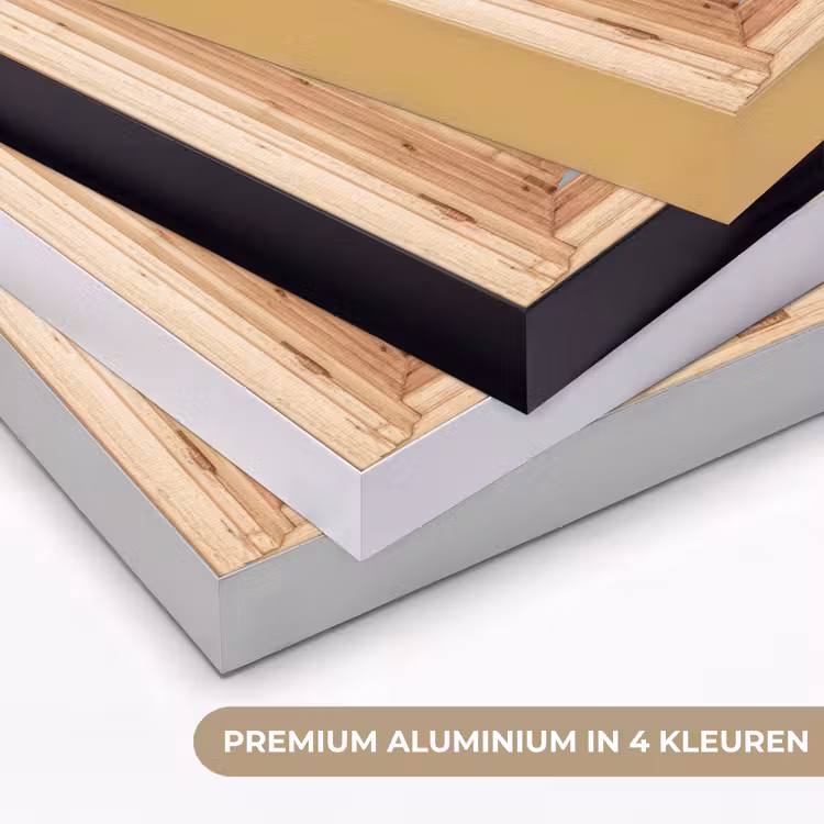 Doorkijk - Auto - Kerst - Cadeaus - Winter - Landschap Textielframe zwart klein -USP_kleurenNL