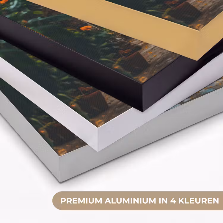 Doorkijk - Bloemen - Poort - Stenen Textielframe zwart klein -USP_kleurenNL