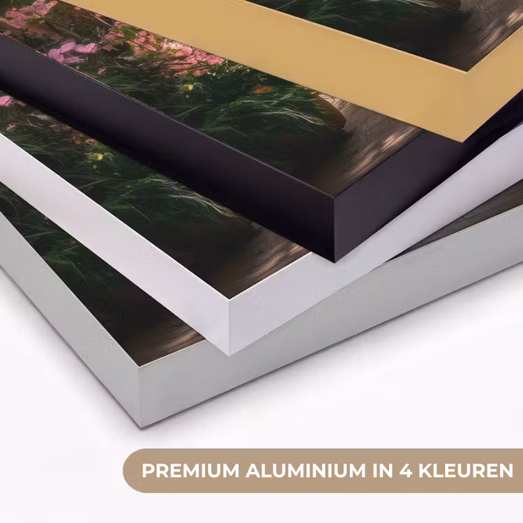 Doorkijk - Tropisch - Bloemen - Natuur Textielframe zwart klein -USP_kleurenNL