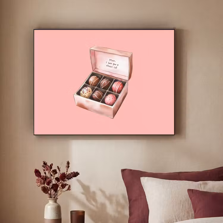Doosje - Bonbons - Liefdevolle - Tekst Textielframe zwart klein -sfeer1