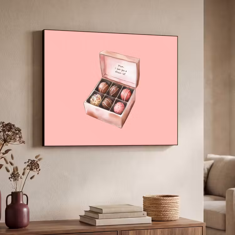 Doosje - Bonbons - Liefdevolle - Tekst Textielframe zwart klein -sfeer3