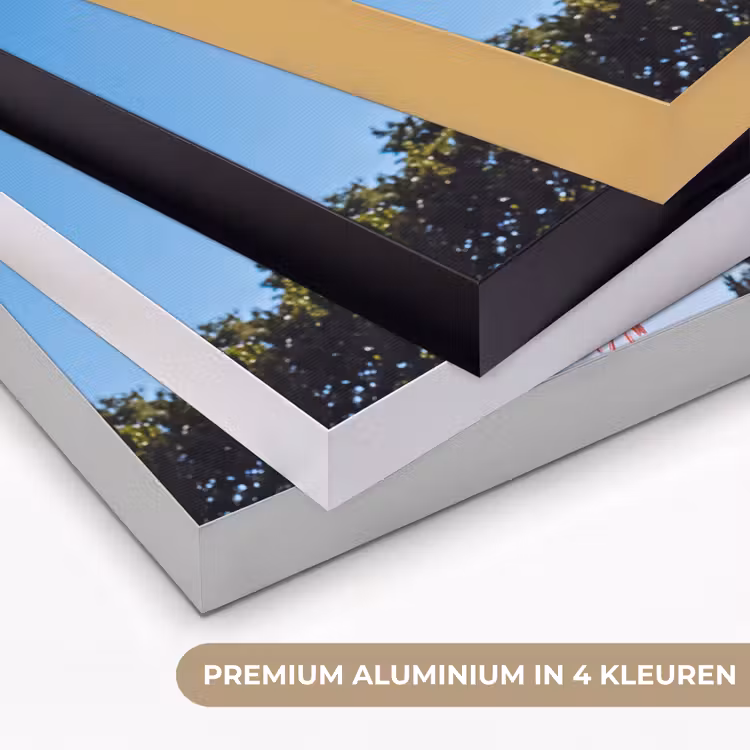 Douche - Water - Zomer - Blauw Textielframe zwart klein -USP_kleurenNL