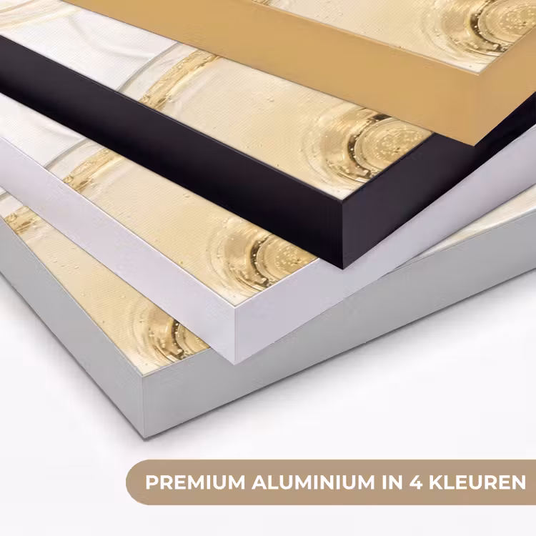 Drank - Glazen - Feest - Goud Textielframe zwart klein -USP_kleurenNL