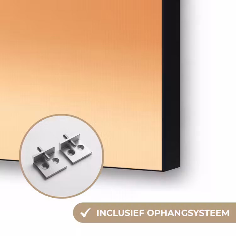 Drank - Oranje - Glitter - Disco Textielframe zwart klein -USP_ophangsysteemNL