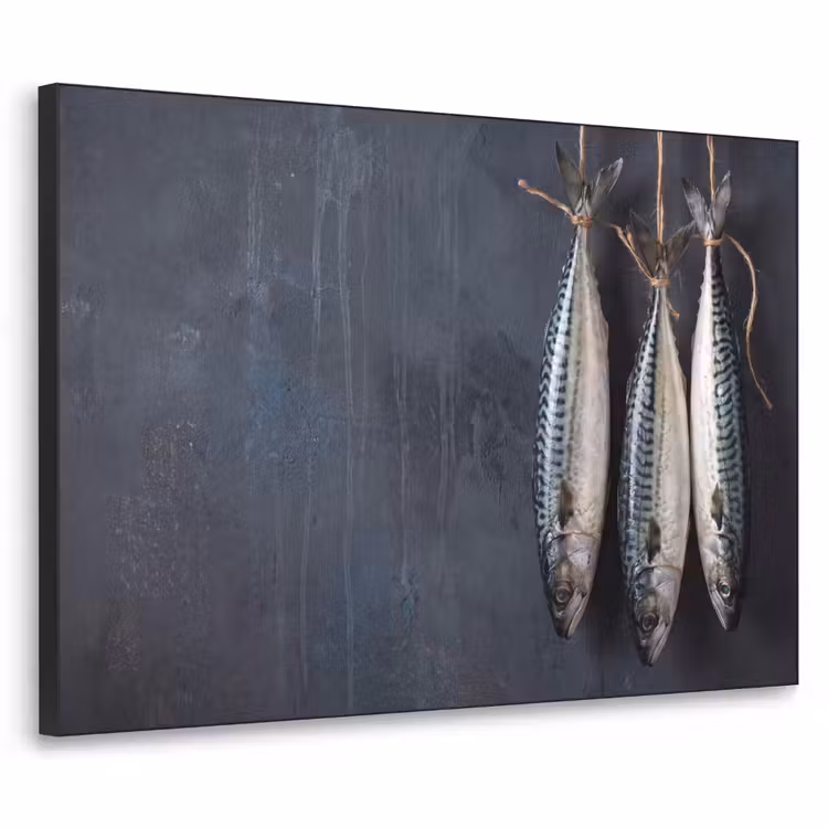 Art frame - Drie vissen - Touw - Drie vissen - Touw Textielframe zwart klein