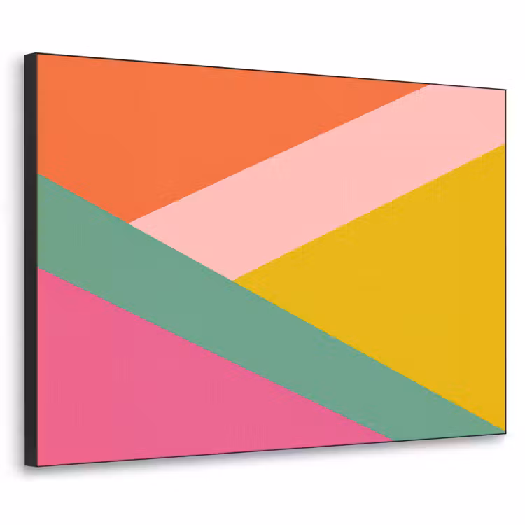 Driehoeken - Kleurrijk - Abstract Textielframe - compleet frame klein -3d