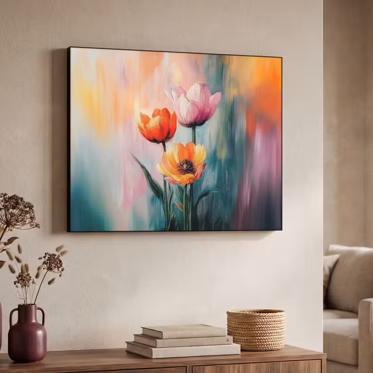 Dromerig - Bloemen - Verfijnde details Textielframe - compleet frame klein -sfeer3