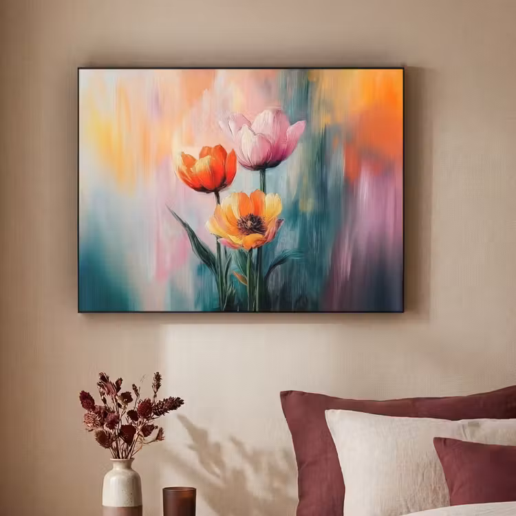Dromerig - Bloemen - Verfijnde details Textielframe - compleet frame klein -sfeer1