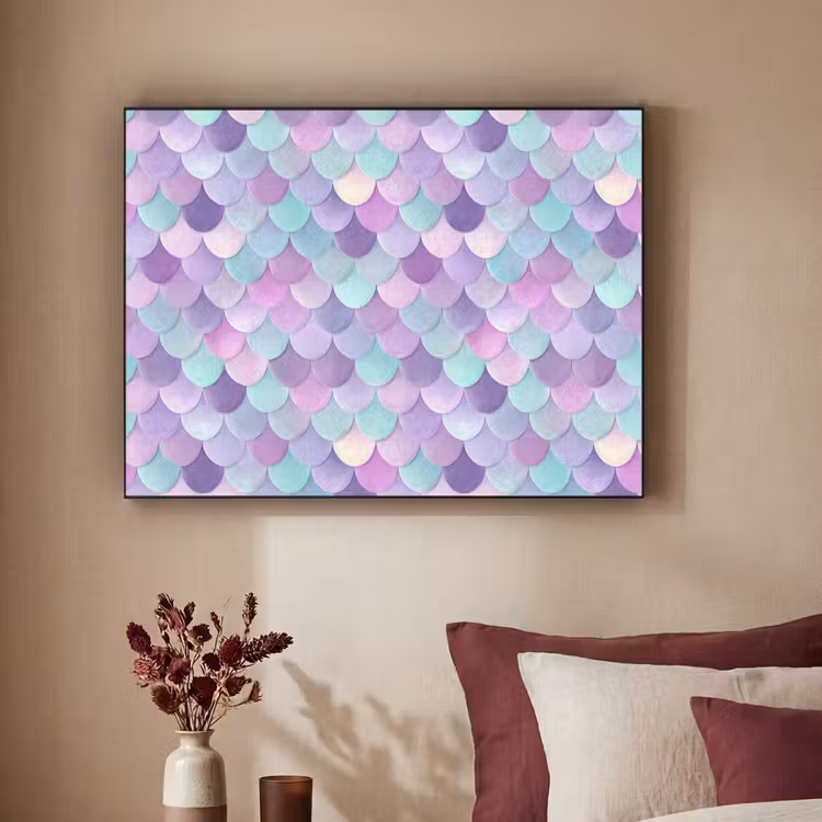 Dromerig - Zeemeermin - Pastel Textielframe zwart klein 947 -sfeer1