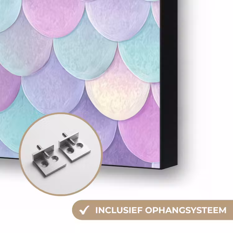Dromerig - Zeemeermin - Pastel Textielframe zwart klein 947 -USP_ophangsysteemNL