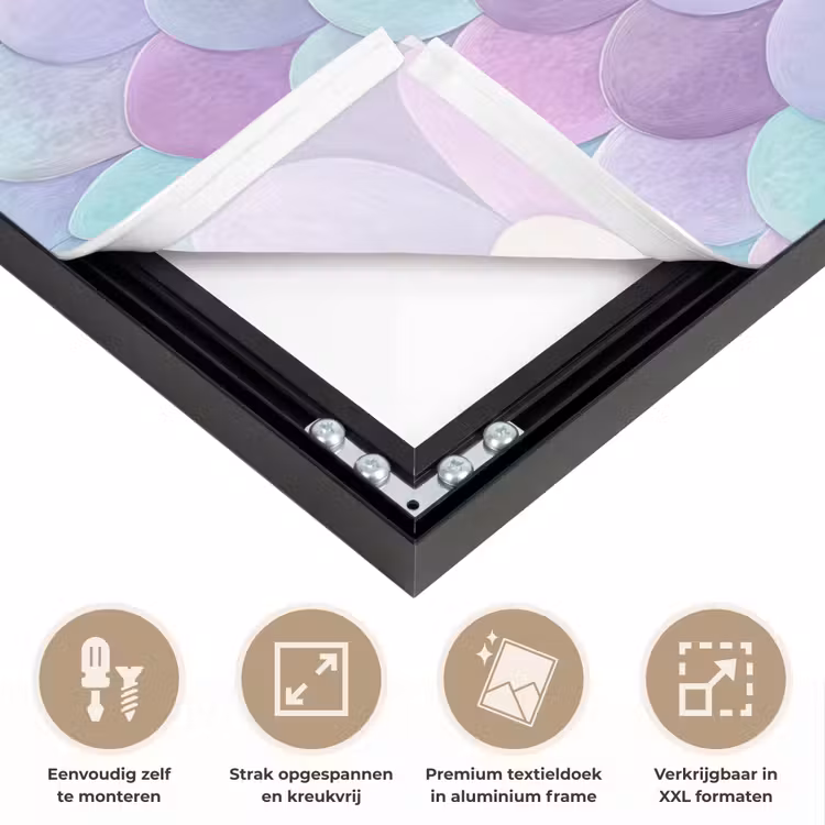 Dromerig - Zeemeermin - Pastel Textielframe zwart klein 947 -USP_feed_closeupNL