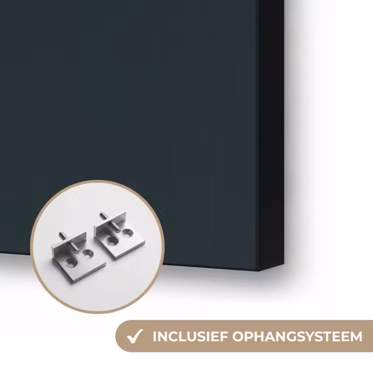 Duif - Bloemen - Wit - Zwart Textielframe zwart klein -USP_ophangsysteemNL