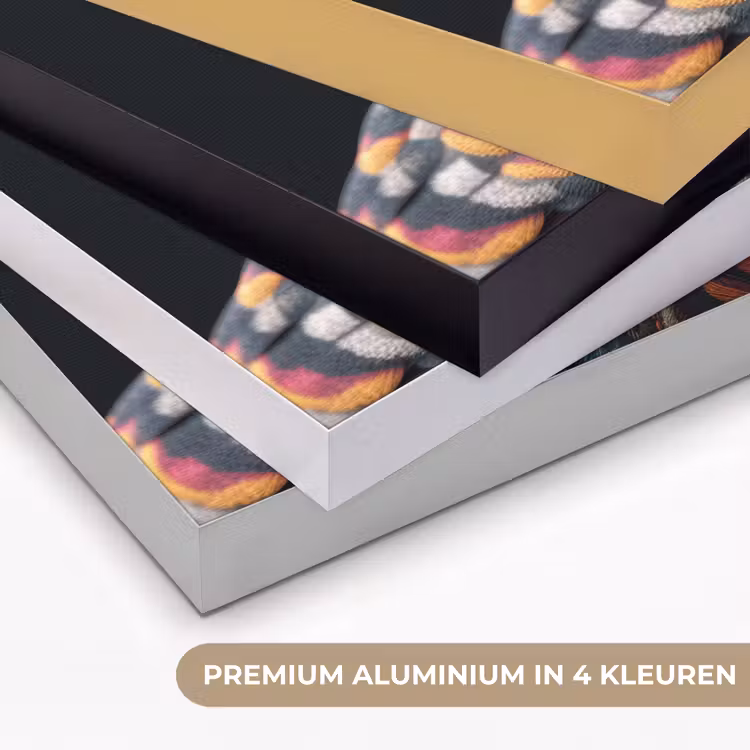 Duif - Bloemen - Zwart Textielframe zwart klein -USP_kleurenNL