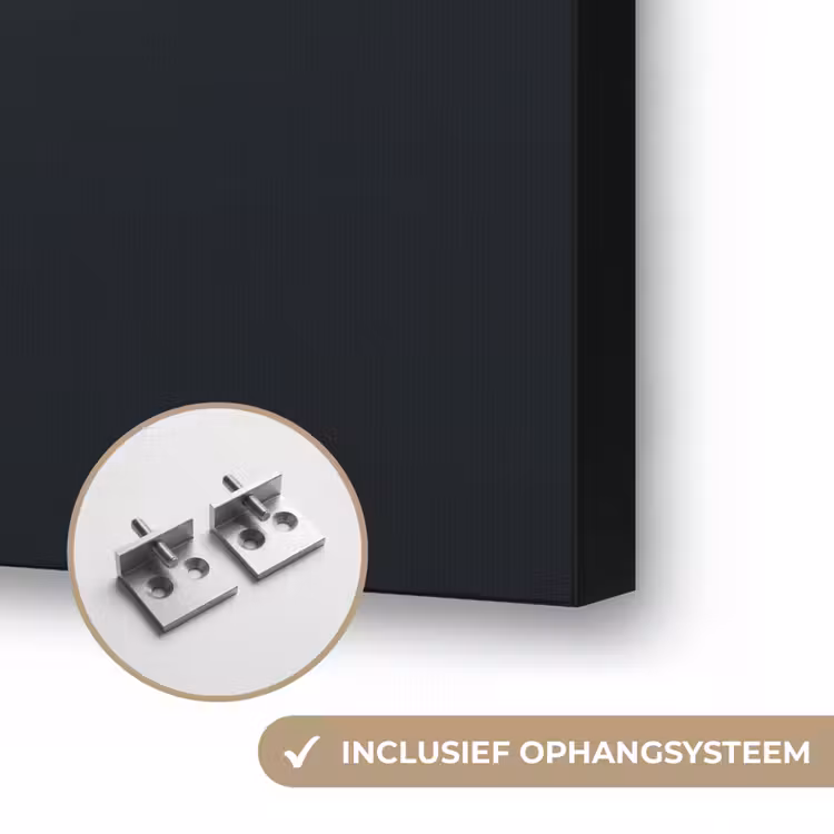 Duif - Bloemen - Zwart Textielframe zwart klein -USP_ophangsysteemNL