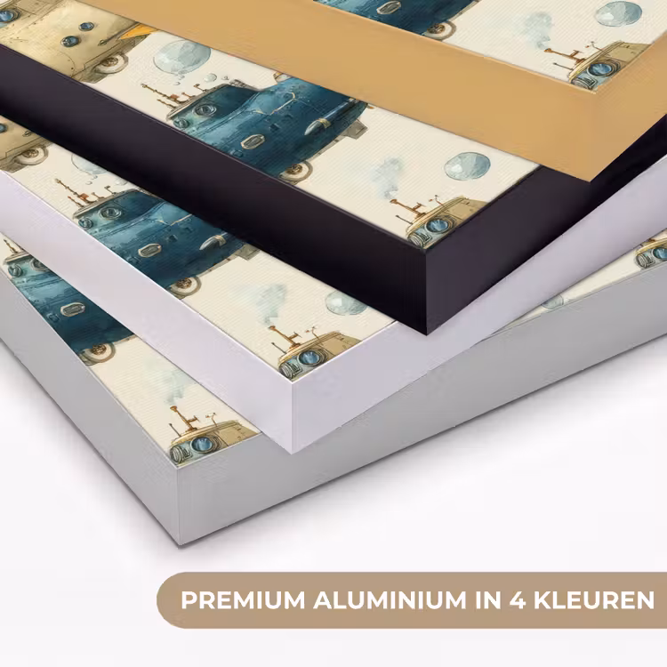 Duikboot - Fantasie - Kleurrijk Textielframe zwart klein 947 -USP_kleurenNL