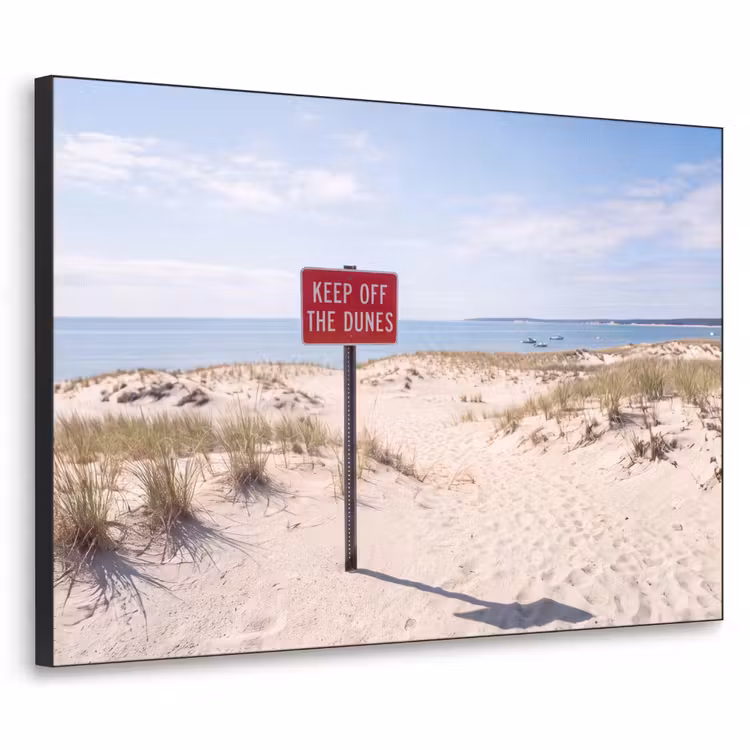 Duin - Bord - Kust - Landschap - Rood Textielframe zwart klein -3d