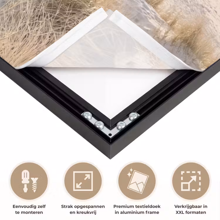 Duinen - Strand - Beige Textielframe zwart klein -USP_feed_closeupNL