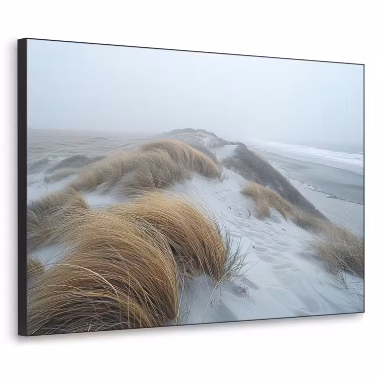 Duinen - Strand - Planten - Natuur Textielframe zwart klein -3d
