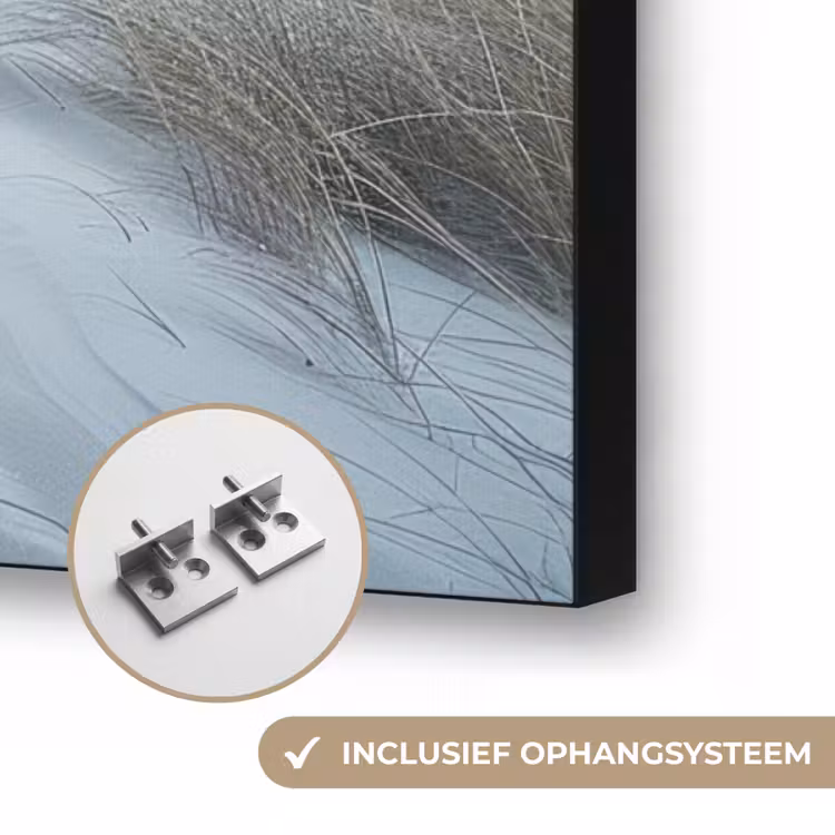 Duinen - Strand - Planten - Natuur Textielframe zwart klein -USP_ophangsysteemNL