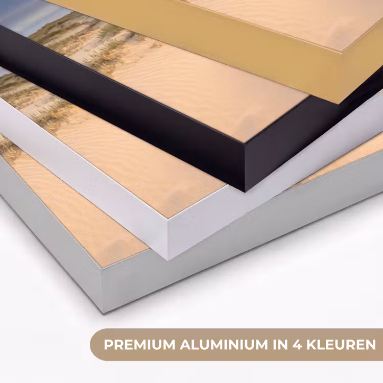 Duinen - Strand - Zonsondergang - Natuur - Zomer Textielframe zwart klein -USP_kleurenNL