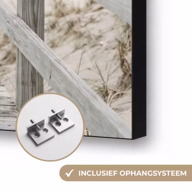 Duinen - Vlonder - Oceaan Textielframe zwart klein -USP_ophangsysteemNL