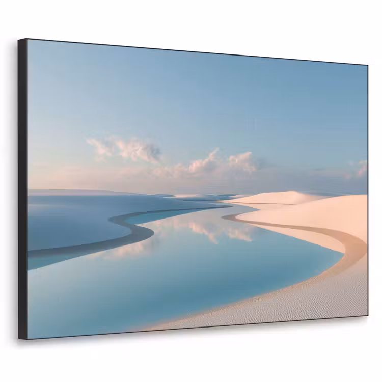 Duinen - Waterplas - Oneindige rust Textielframe - compleet frame klein -3d