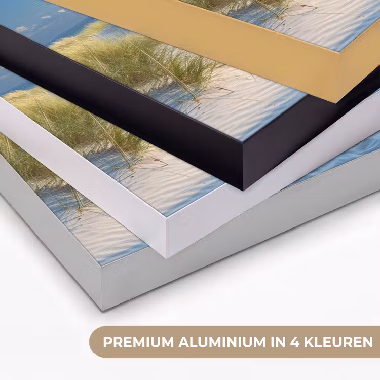 Duinen - Zomer - Zon - Landschap - Zee Textielframe zwart klein -USP_kleurenNL