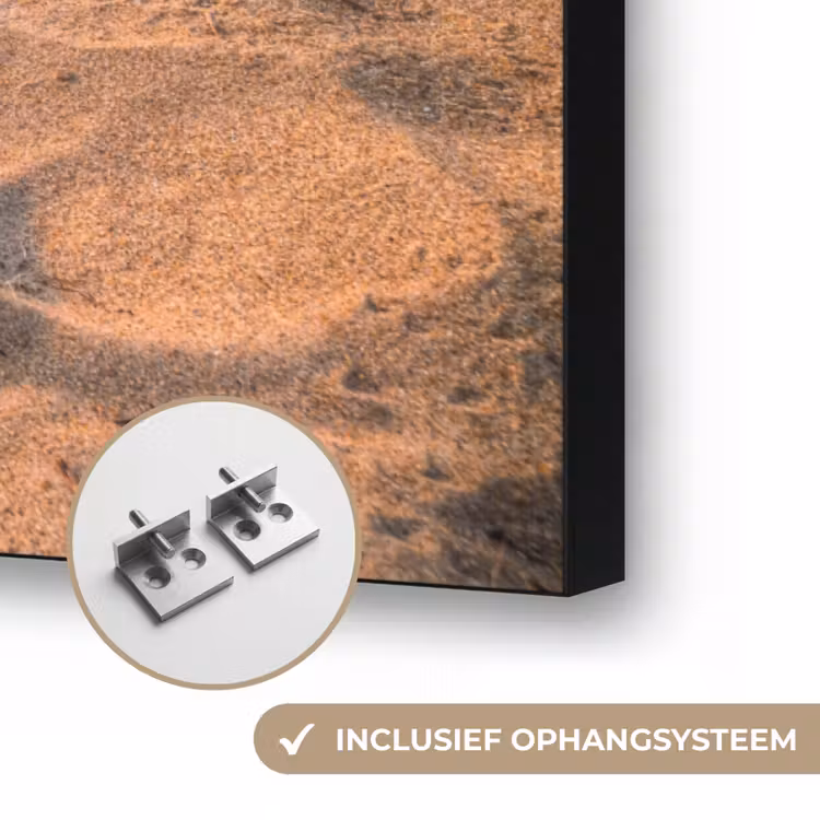 Duinen - Zonsondergang - Strand - Zee - Horizon Textielframe zwart klein -USP_ophangsysteemNL