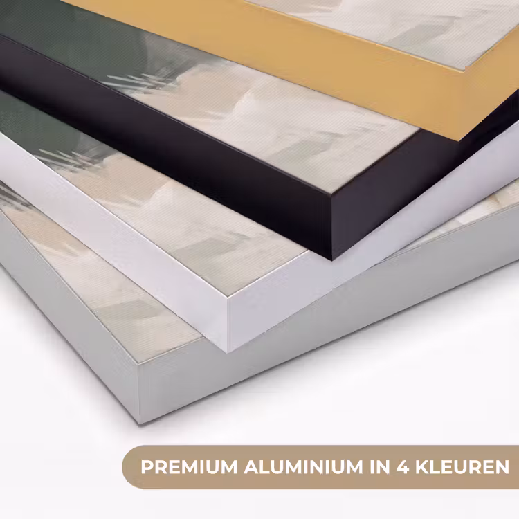 Edelhert - Gewei - Schildering - Rustiek Textielframe zwart klein -USP_kleurenNL