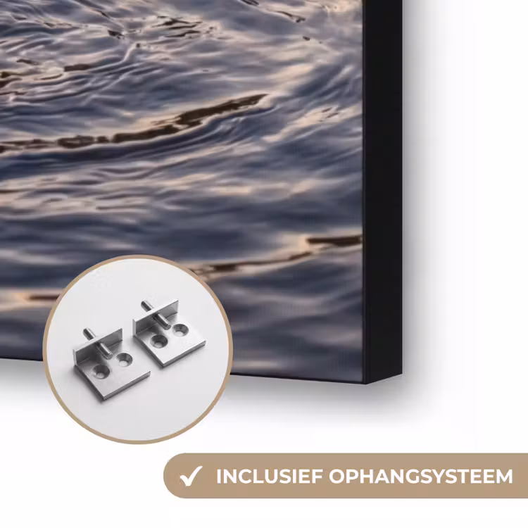 Eenden - Water - Natuur Textielframe zwart klein -USP_ophangsysteemNL