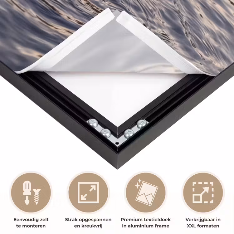 Eenden - Water - Natuur Textielframe zwart klein -USP_feed_closeupNL