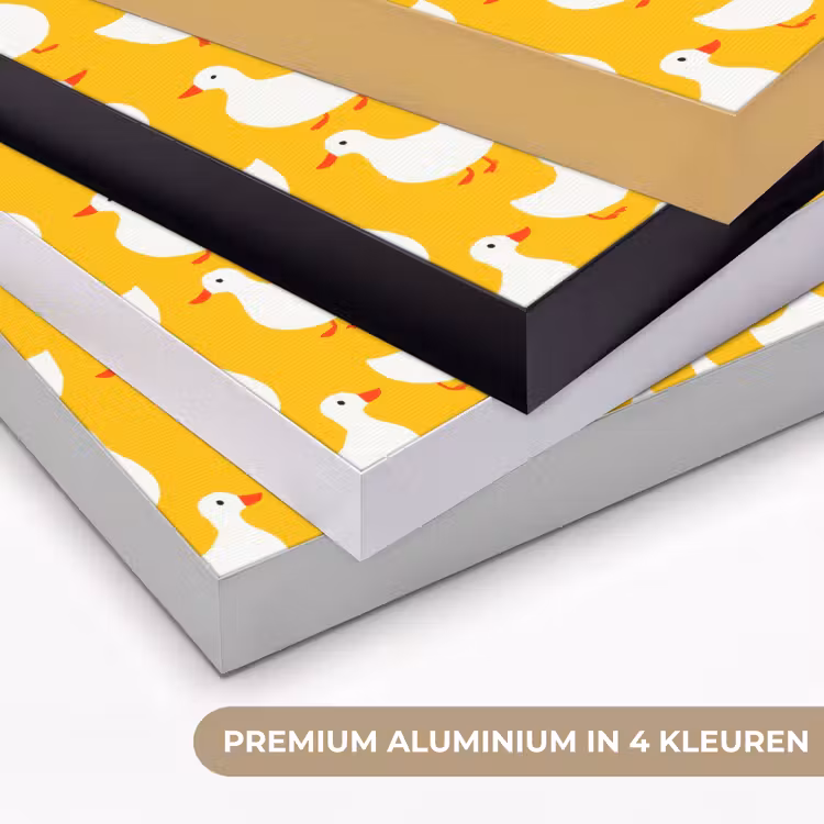 Eendjes - Patroon - Geel Textielframe zwart klein 947 -USP_kleurenNL