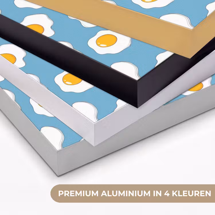 Eieren - Dooiers - Blauw Textielframe zwart klein 947 -USP_kleurenNL