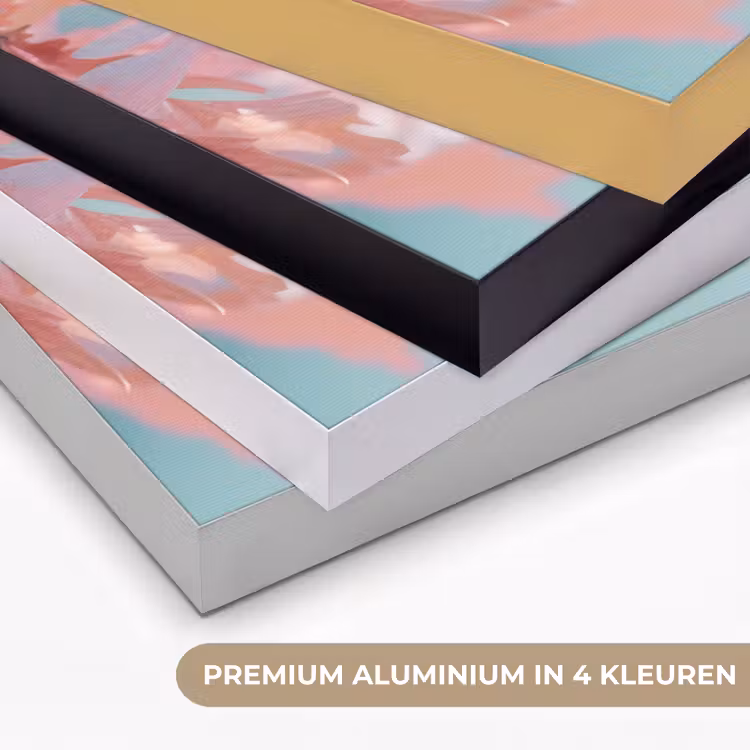 Eikenbladeren - Takken - Roze Textielframe zwart klein -USP_kleurenNL