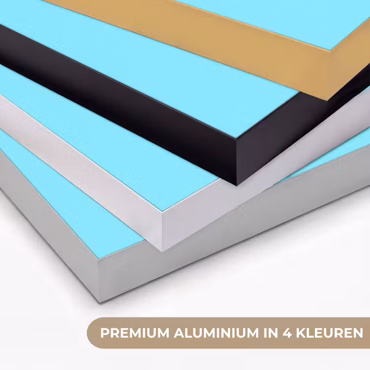 Electric - Cyan - Blauw Textielframe zwart klein 947 -USP_kleurenNL