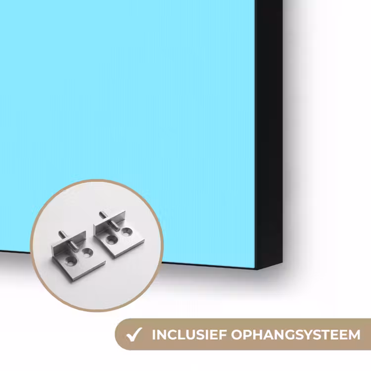 Electric - Cyan - Blauw Textielframe zwart klein 947 -USP_ophangsysteemNL