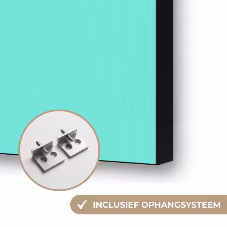 Electric - Cyan - Turkoois Textielframe zwart klein 947 -USP_ophangsysteemNL