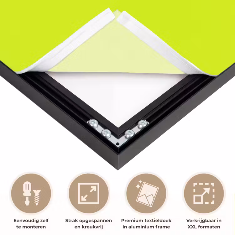 Electric - Lemon - Geel Textielframe zwart klein 947 -USP_feed_closeupNL
