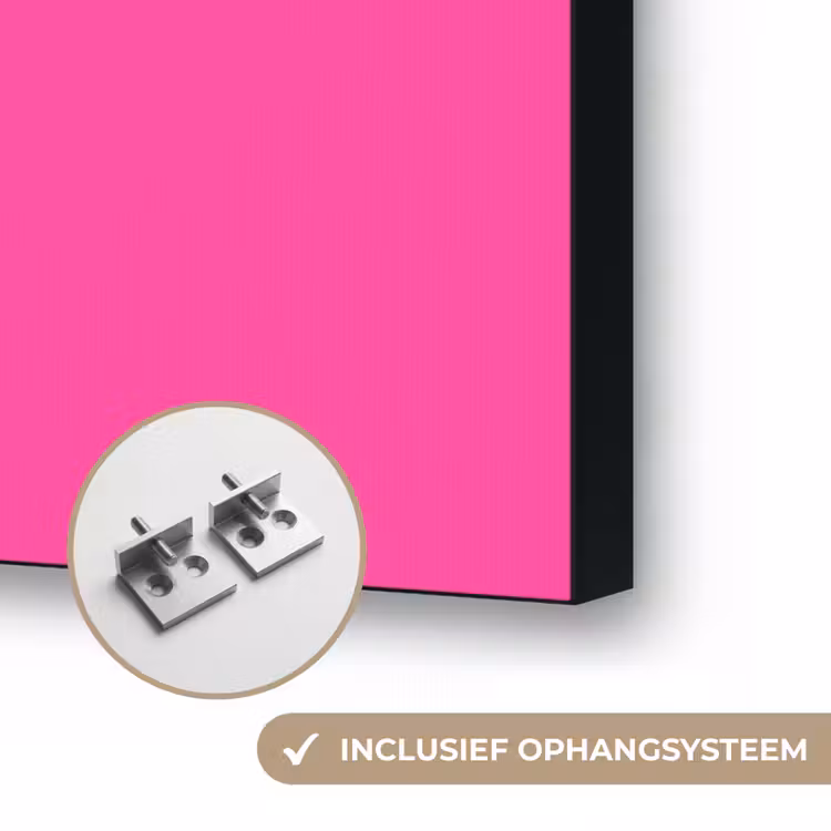Electric - Magenta - Roze Textielframe zwart klein 947 -USP_ophangsysteemNL