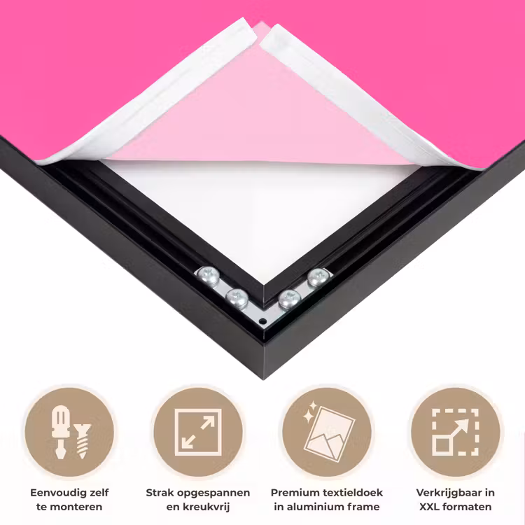 Electric - Magenta - Roze Textielframe zwart klein 947 -USP_feed_closeupNL