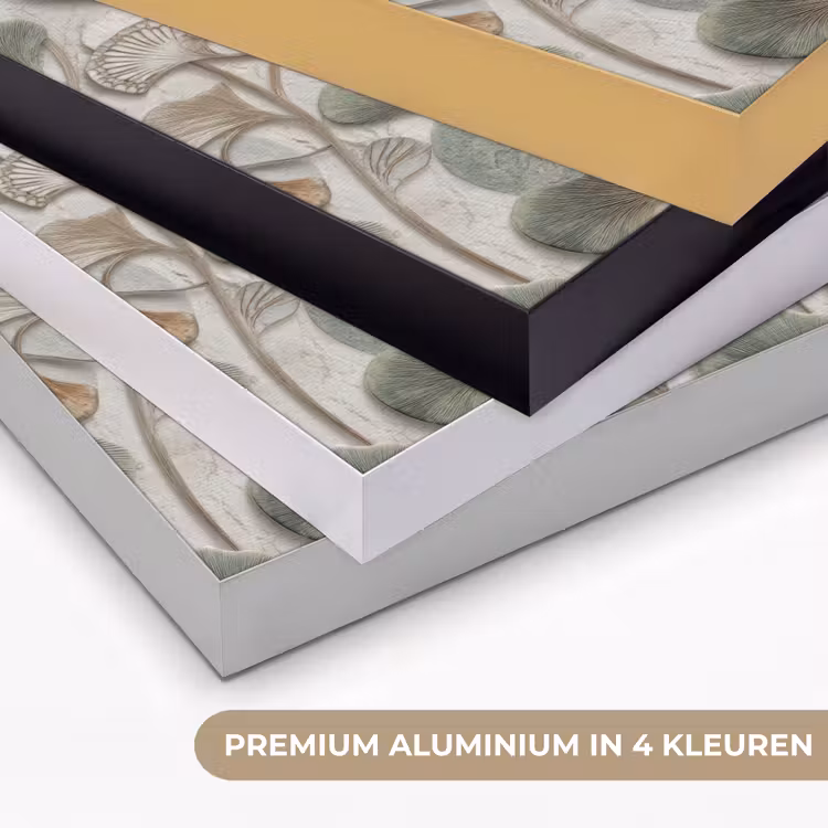 Elegant - Bladeren - Groen Textielframe zwart klein 947 -USP_kleurenNL