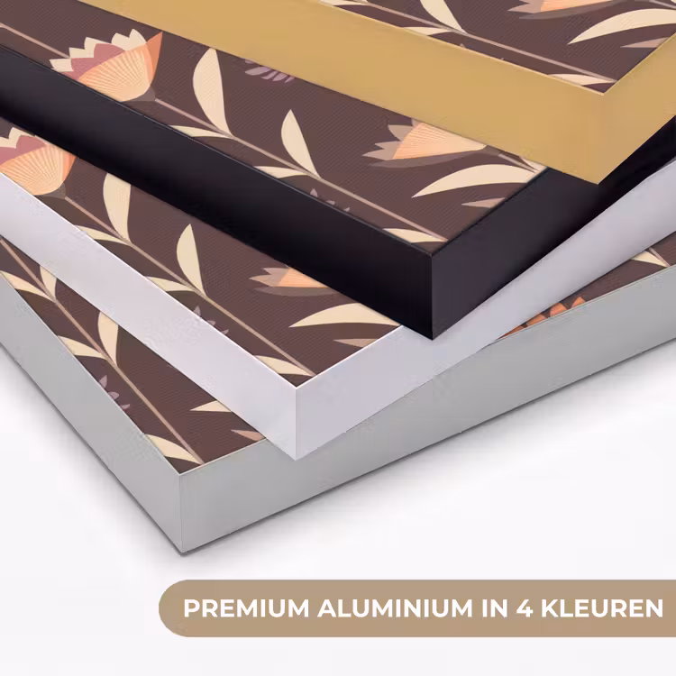 Elegant - Retro - Bruin Textielframe zwart klein 947 -USP_kleurenNL