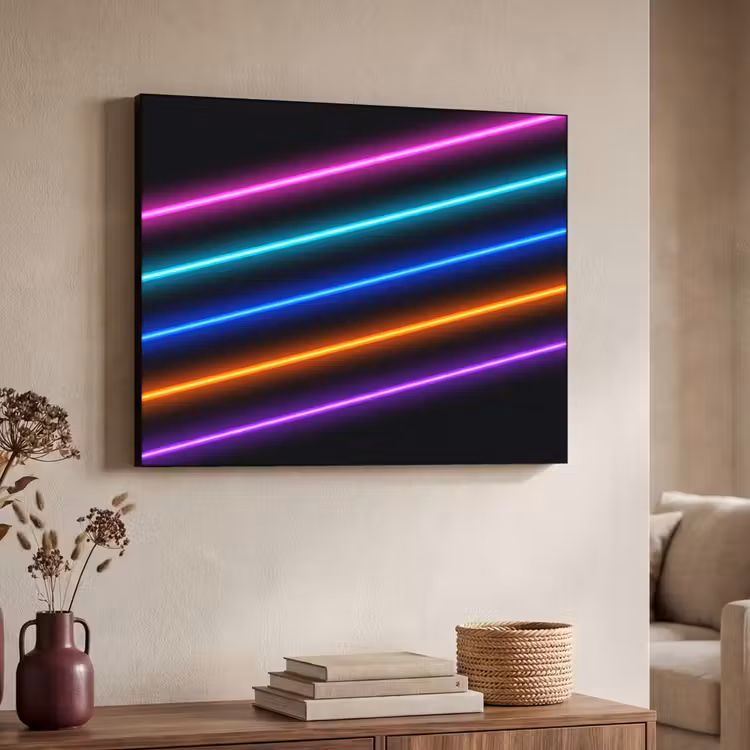 Esthetiek - Retro - Neon Textielframe zwart klein -sfeer3