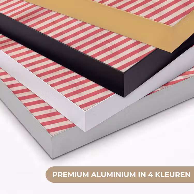 Eten - Aardbeien - Fruit - Zomer - Rood Textielframe zwart klein -USP_kleurenNL