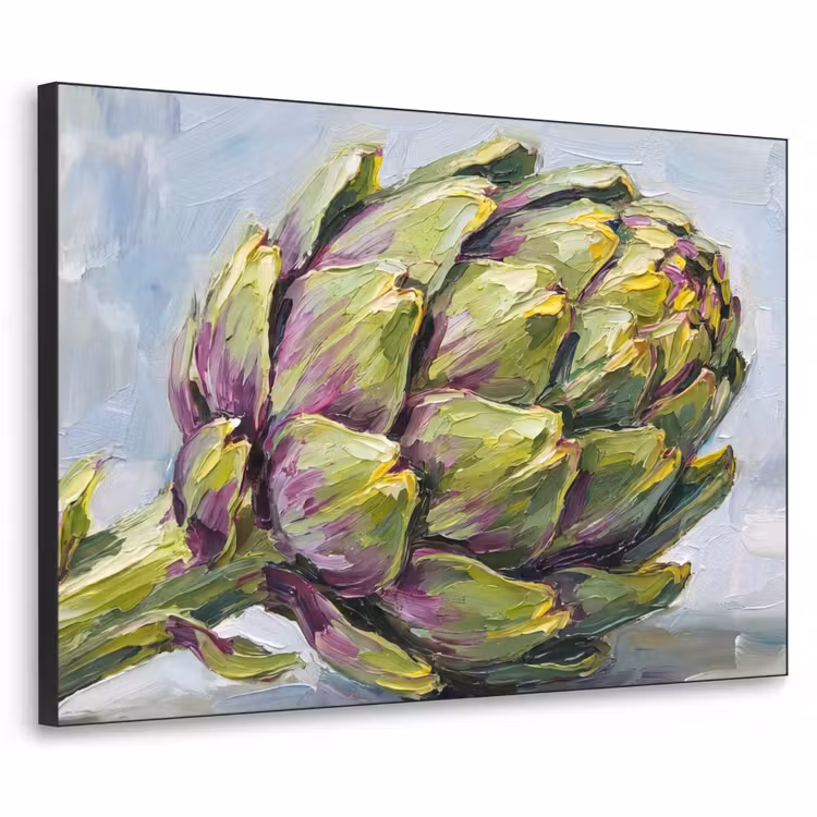 Art frame - Eten - Artisjok - Modern - Eten - Artisjok - Modern Textielframe zwart klein