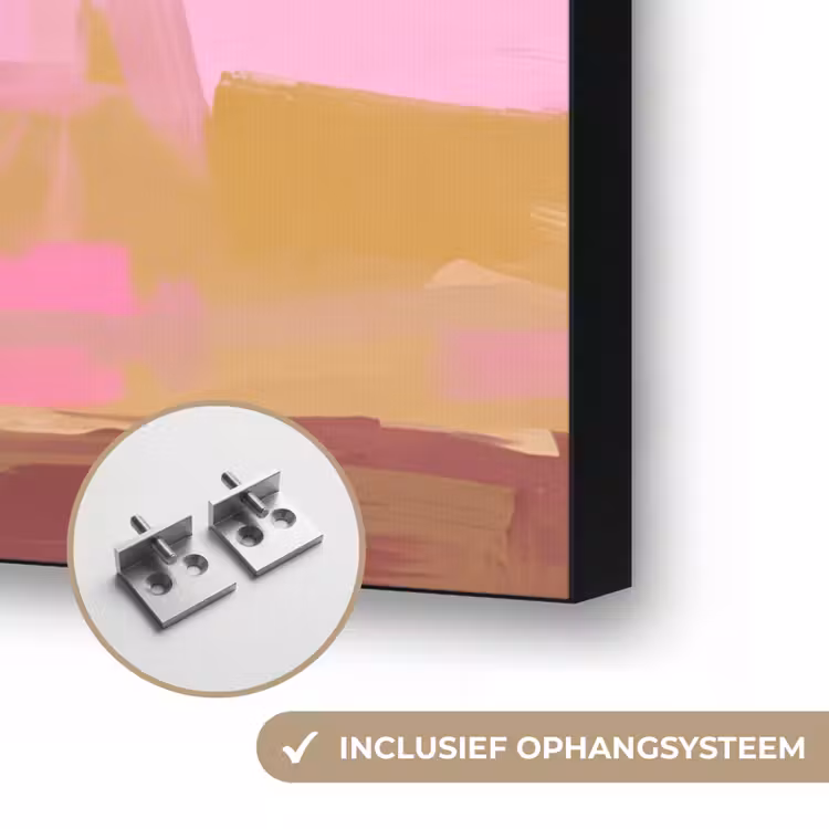 Eten - Brood - Olijfolie - Abstract - Keuken Textielframe zwart klein -USP_ophangsysteemNL